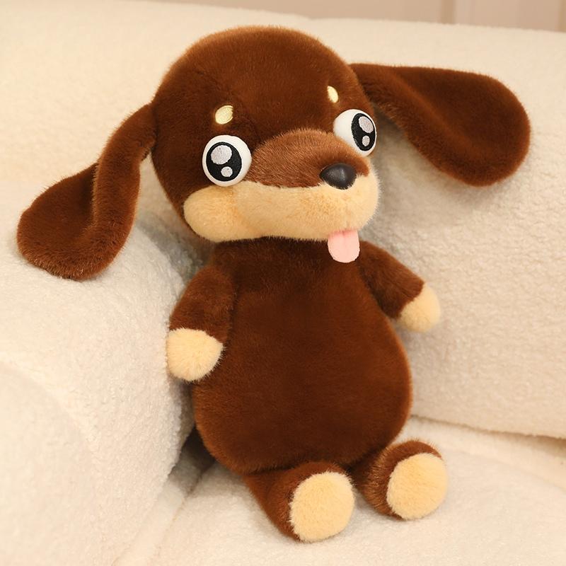 40CM Adorable Big Eyes Dachshund Plush Toy Soft Stuffed Animal Dog Doll Funny Dachshund Wear Clothes Doll Pet Puppy Gifts
