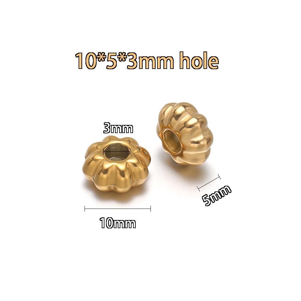 20Pcs Stainless Steel Flower Bead Loose Spacer Tube 8mm Beads for DIY Jewelry Making Bracelet Making Necklace Wholesale Findings