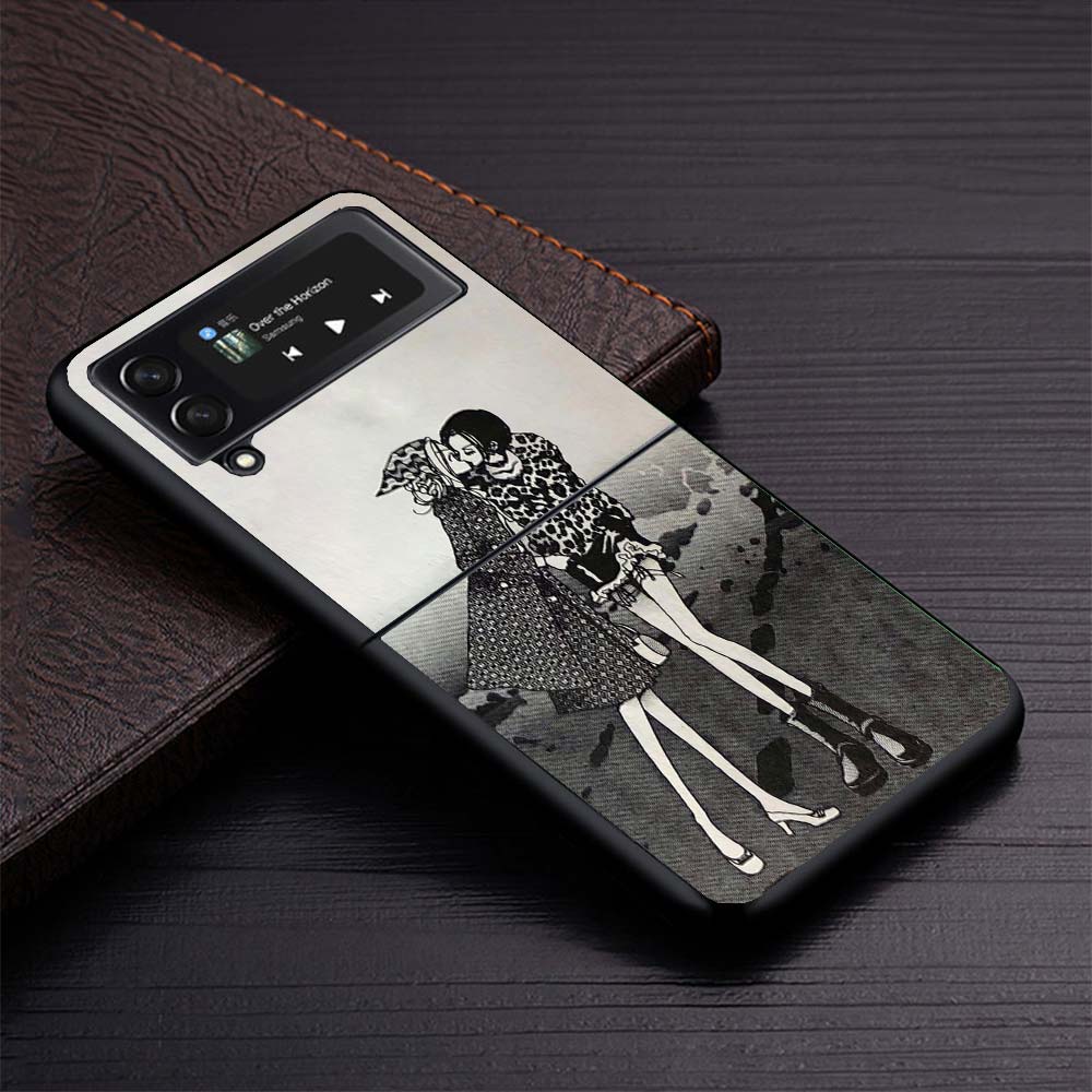 Nana Anime Na Na Girl Phone Case for Samsung Galaxy Z Flip6 5G Flip4 Flip5 Flip3 Black Cover Z Flip 6 5 4 3 PC Shell Coque Galax