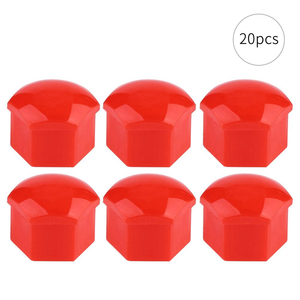 20pcs 21mm Nut Car Wheel Auto Hub Screw   Anti Theft Cover   Black