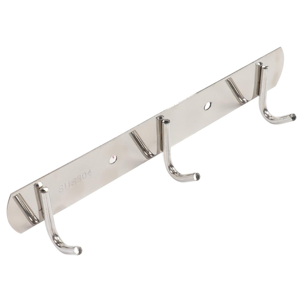 2 Pcs Wall Mounted Hook Rack Stainless Steel Brushed Finish Space Saving Wall Coat Hook for Kitchen