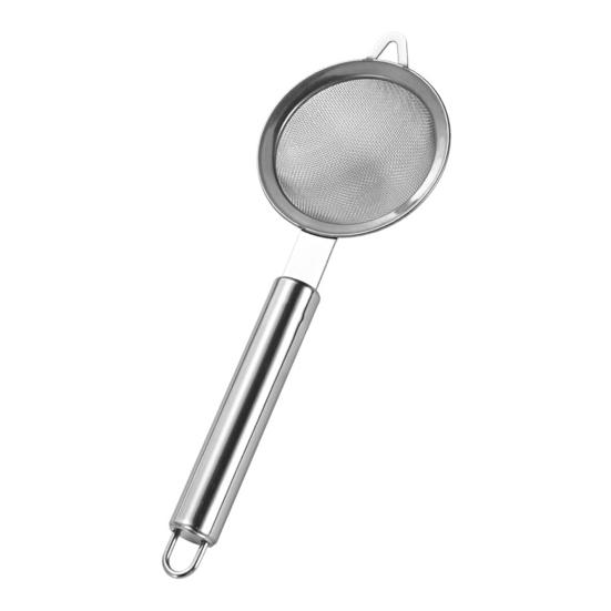 

Stainless Steel Fine Mesh Strainer Colander with Anti-Slip Handle Kitchen Flour Sieve for Tea Juice Oil Strainer Baking Ingredient Sifter A