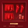 LangSha Enlarged Men's Underwear, Red Cotton Socks for Horse Year, Plus Size Zodiac Festive Wedding Boxer Briefs