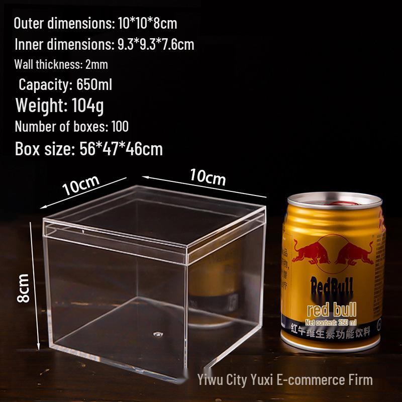 Transparent Acrylic Storage Box with Lid for Jewelry, Gifts, or Wedding Candy Display