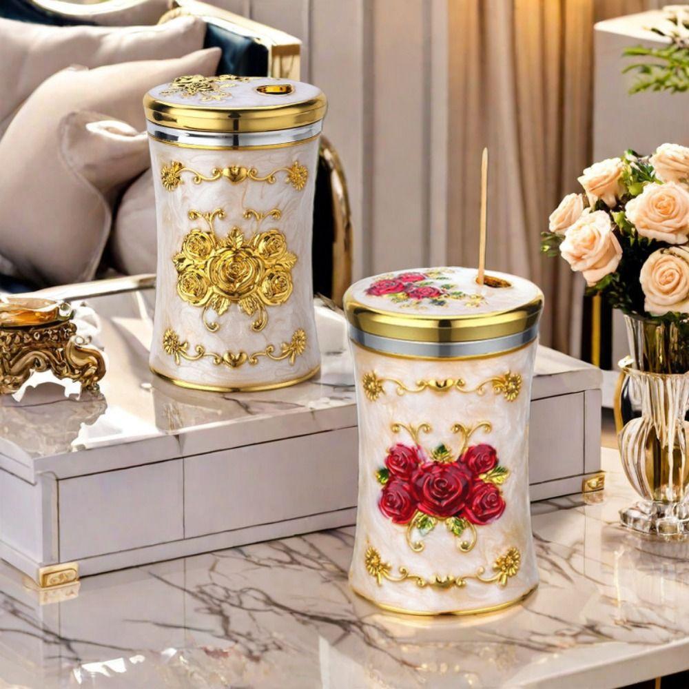 Rotating Design Small Waist Toothpick Box Safety Desk Toothpick Holder  Hotel