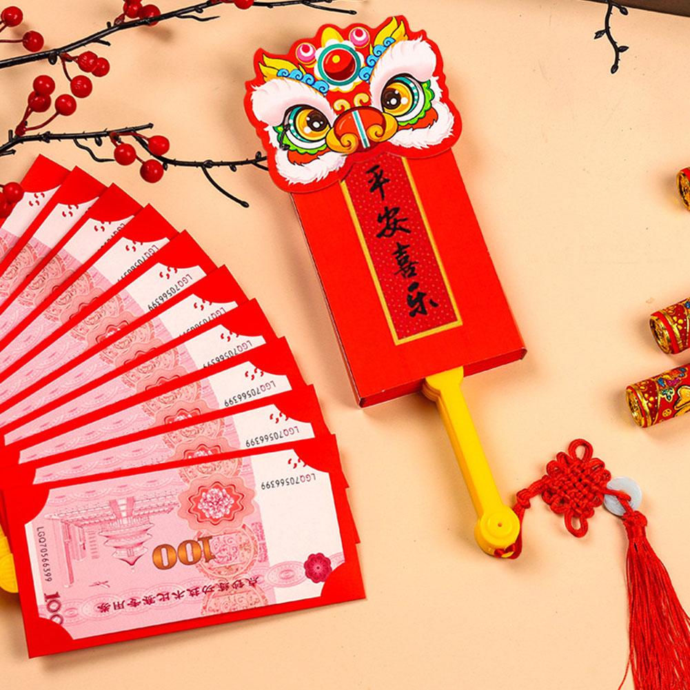 New Year Fan-shaped Red Envelope Folded Red Envelope Money Best Quality Envelope High Paper Pockets Lucky Red Material