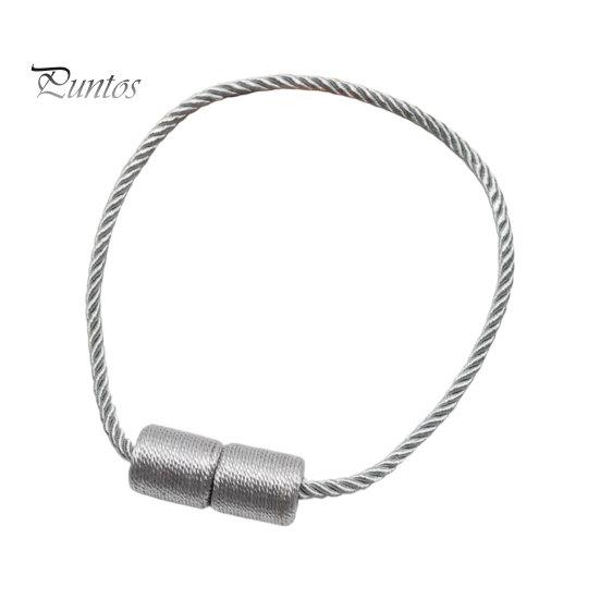 Curtain Ties Magnetic Tiebacks, Modern Simple Rope Tie Backs, Heavy Duty Magnets Decorative Drapes Weave Holdbacks for Home Bedroom Office Wall Damage