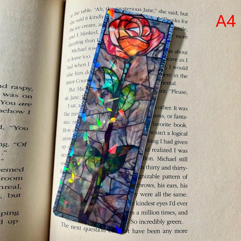 

Голографические окрашенные акриловые закладки в виде роз, закладки ручной работы в виде цветов, закладки в виде роз для женщин, красивые закладки в виде цветков