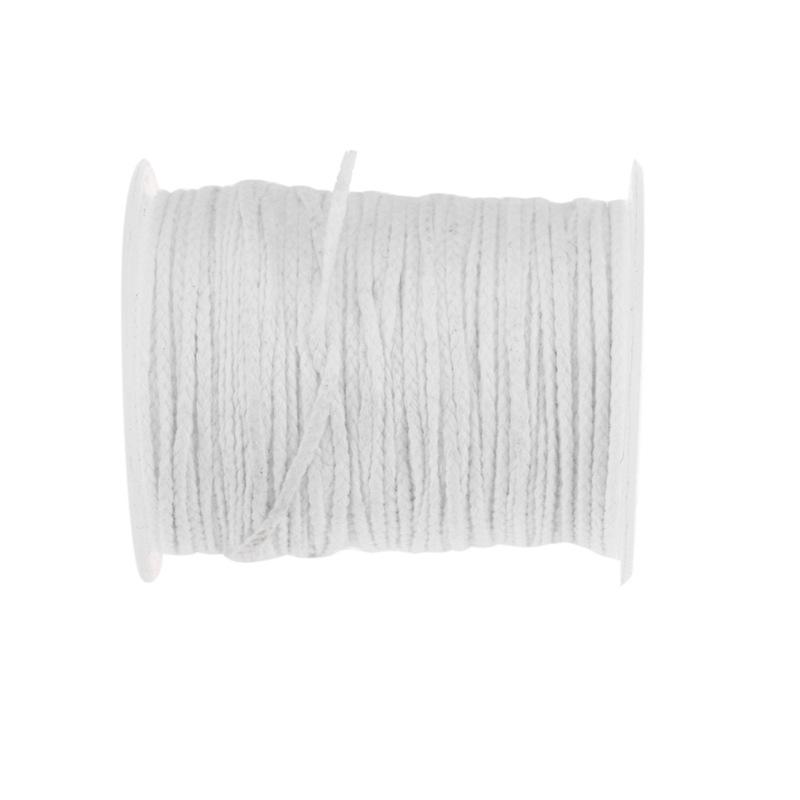 1 Roll of 61m Cotton Woven Candle Wick DIY Handmade Candle Wick 24 Strands Candle Wick Thread