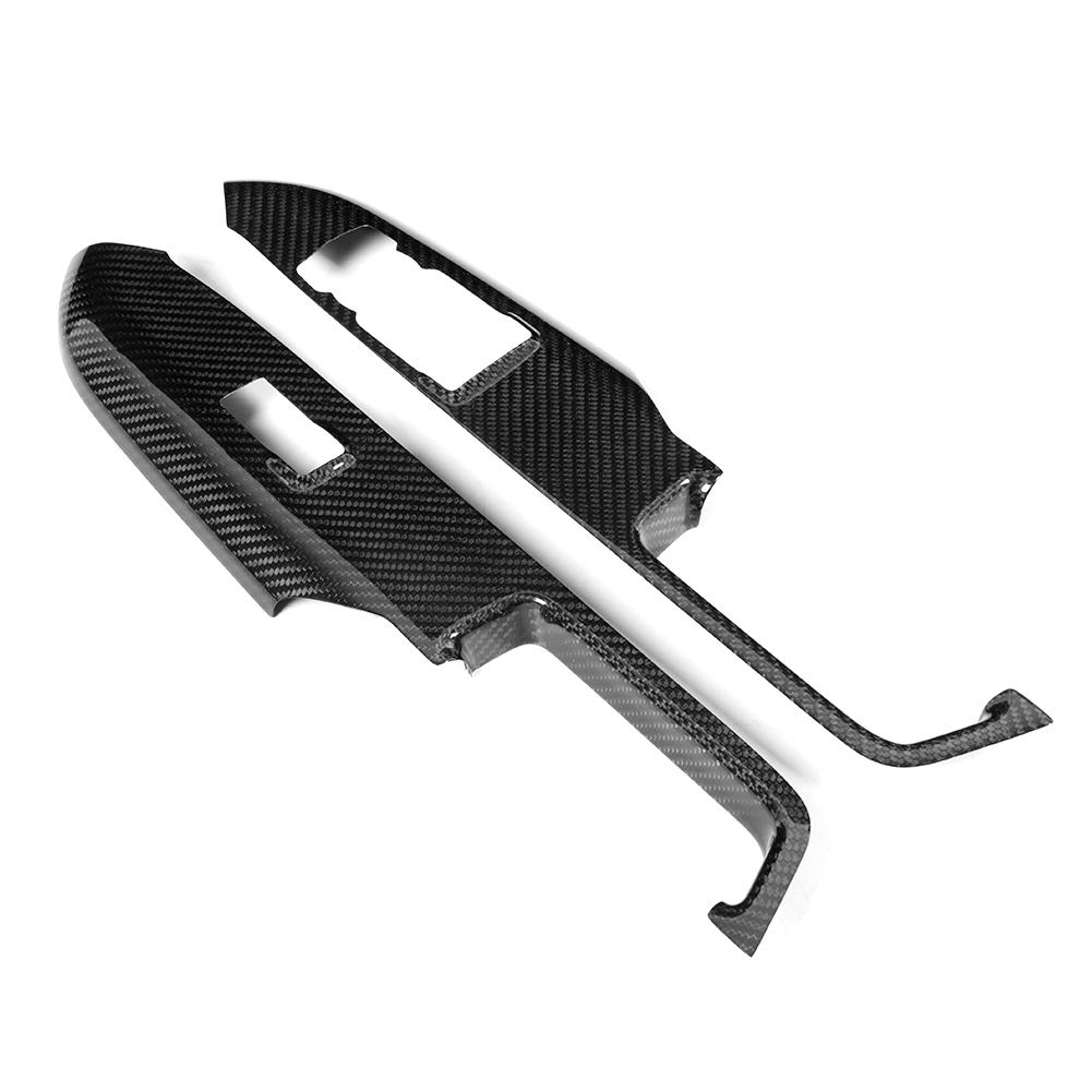 

Pair Left and Right Carbon Fiber Door Switch Panels Covers Fits for Ford Mustang 2014 2018 All Model