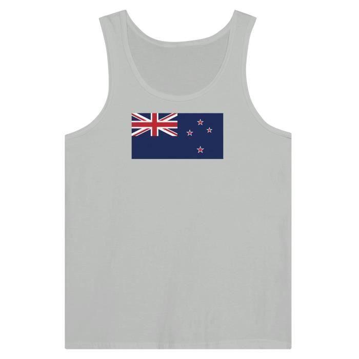 Camiseta sin mangas - Nueva Zelanda - Gris - 100% algodón - Corte ajustado - Duradera