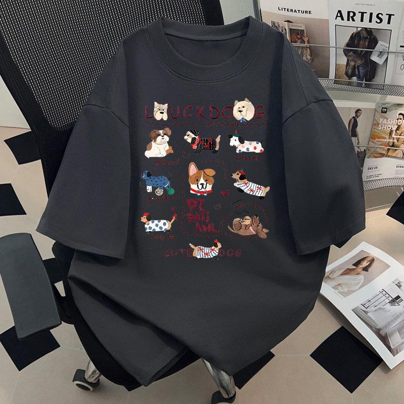 Summer 2026 Women s Loose Fit Pure Cotton T-Shirt - Short-Sleeved Korean Style Large
