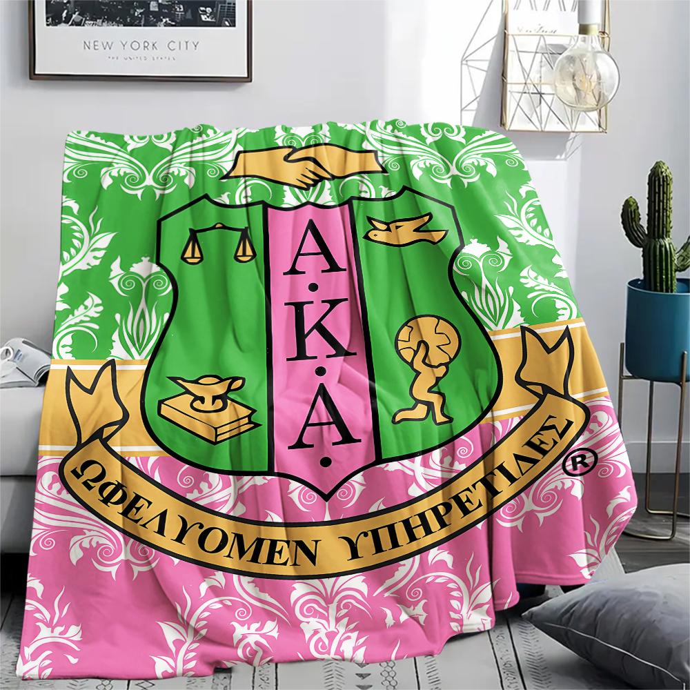 1PC AKA Print Flannel Blanket, High quality All Seasons, Home Decor, Warmth and Comfort, Perfect for Christmas Gifts