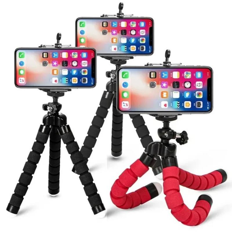 Sponge Octopus Tripod Universal Lazy Mobile Phone Holder Portable Camera Tripod with Mobile Phone Clip