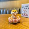 Cartoon Exquisite Resin Handicraft Desktop Small Ornament, Original Buddhist Good Luck Lotus Lotus Pig Cute Handmade Figurines