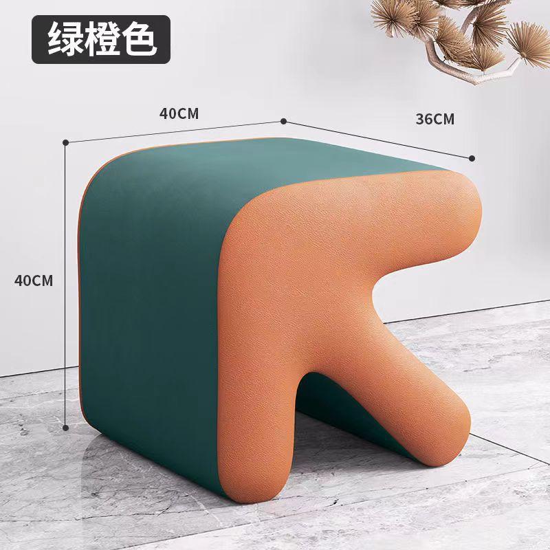 Light Luxury Stool Dual Use Multiple Colors Chairs Hallway Ottoman Living Room Furniture for Both Adults and Children