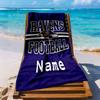 Ravens Football Personalized Name Beach Towel High Absorbency & Quick-Dry