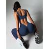 Womens Seamless High-Waist Yoga Leggings With Back Cutout Butt-Lifting Design Fitness Workout