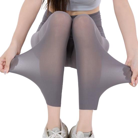 

Летние Ультратонкие Леггинсы для Йоги с Высокой Посадкой, Защита от УФ-лучей, Женские Облегающие Спортивные Брюки, Дышащие Эластичные Фитнес-Брюки XL