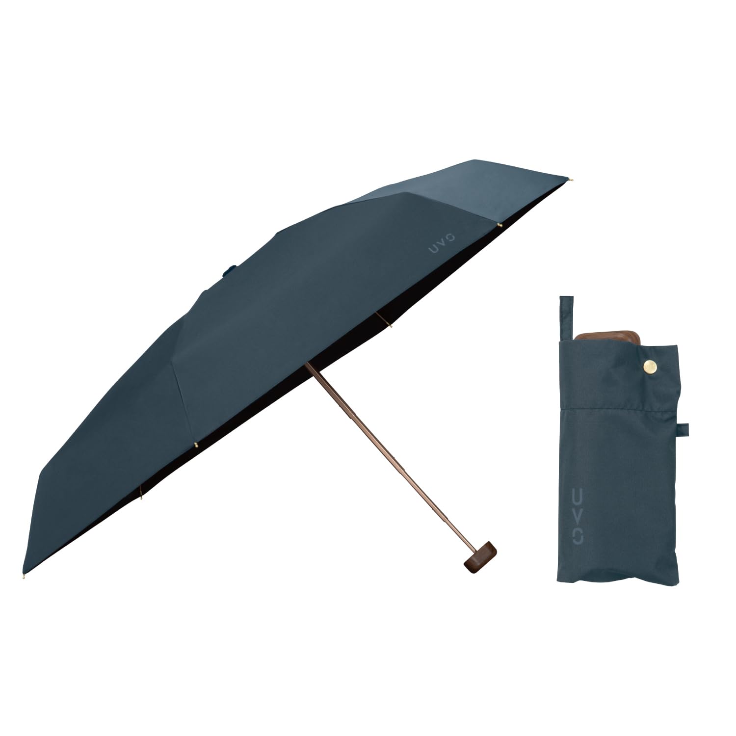 

Самый прочный складной зонт UVO, простые, сине-серые, с коэффициентом защиты от ультрафиолета, как от солнца, так и от компактных ребер, 53 см, стильный, милый, женский, WPC. Зонт/5 [Затенение и