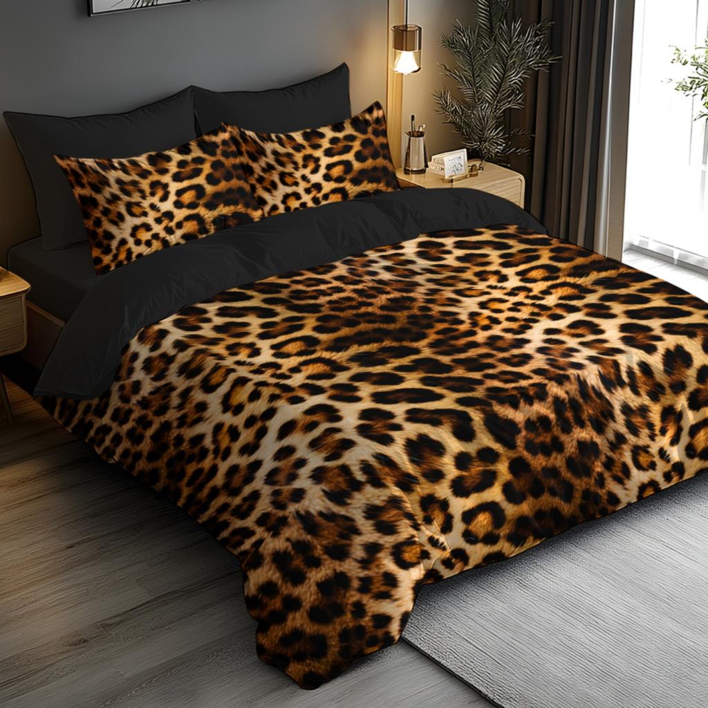 2/3Pcs Digital Print Bedding Set, Animal Pattern Design With 3D Embossed Super Soft Fleece Fabric, Comfortable And Suitable