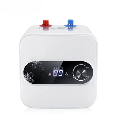 8L Wasser Sofortiger Elektrischer Warmwasserbereiter Schnelle Erwärmung Isolierung Digitalanzeige Thermostat Drehknopfsteuerung Oben Unten Wassereinlass