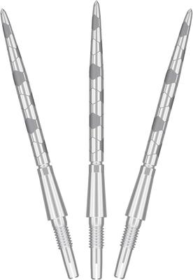 Target Darts Swiss Storm Onyx Dartspitzen Set mit 3 Stück 26mm 30mm 35mm Silber Gl