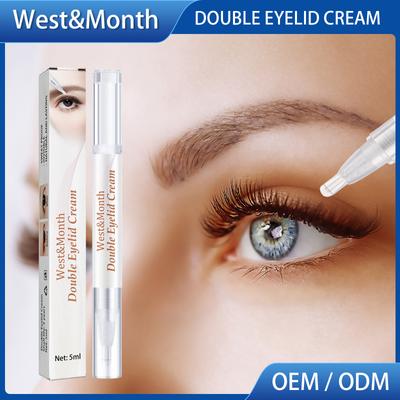 West&Month Große Doppel-Augenlid-Styling-Formungscreme, praktischer Augenlid-Kleber, professionell, unsichtbar, dauerhafte Straffung der Augen, Schönheit, Make-up-Tools, 5 ml