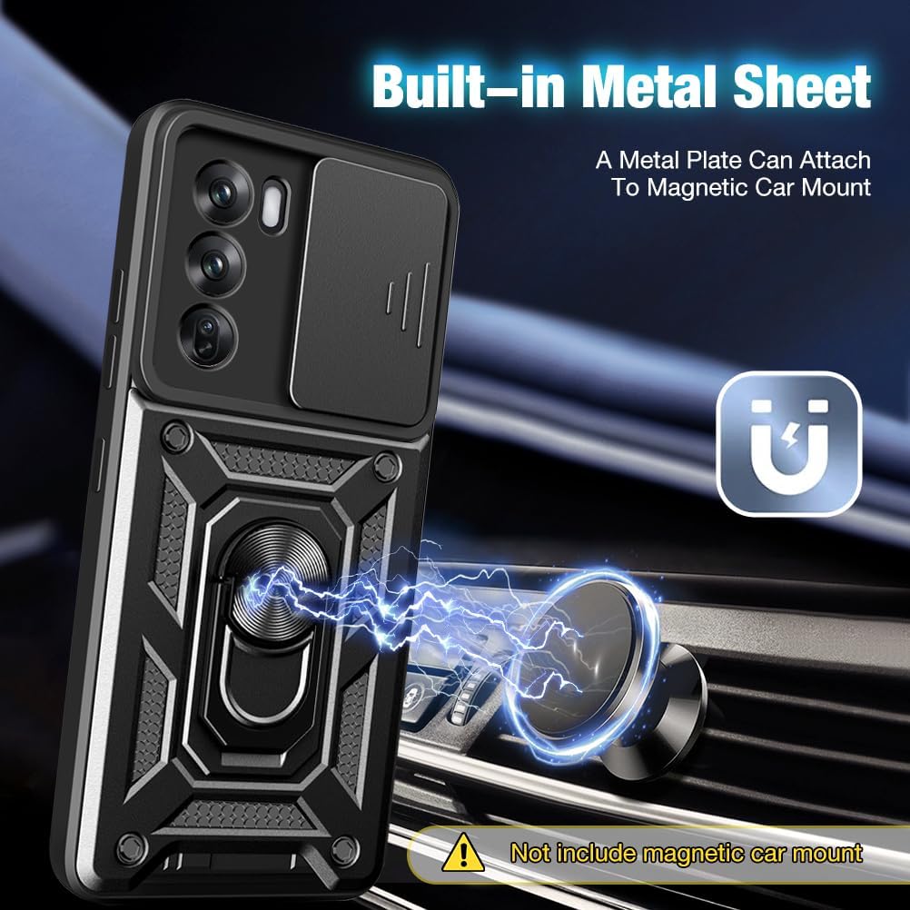 Armor Case For OPPO Reno 12 Pro 5G Reno 13 Reno12 Reno13 Cover Lens Protection With Ring Magnetic Holder Coque Fundas