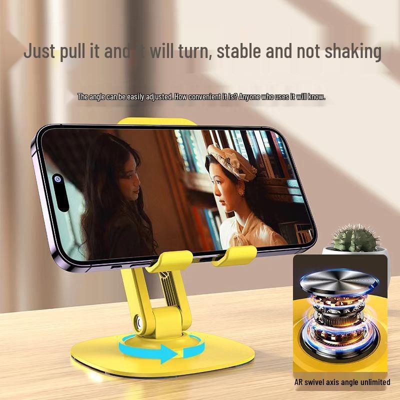 Rotating Foldable Phone & Tablet Stand with Logo for Desktop Viewing