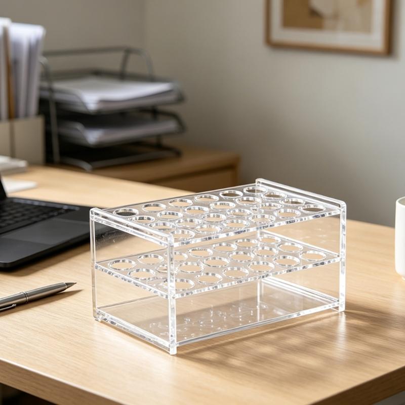 Test Tube Rack for Centrifuge Tube, Clear Test Tube Holder Centrifuge Tube Holder Labortory Display Stand for Test Tube