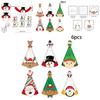 Christmas Santa Festive Claus Reindeer Paper Triangle Hat Set Party Props Photo