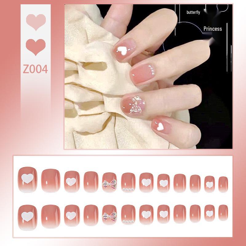 Handmade Press-On Nails – Crushed Diamond Butterfly Glitter Tips Collection