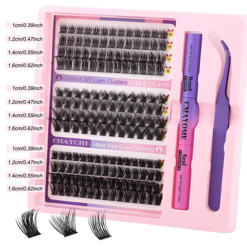 Diy Single Tuft False Eyelashes Natural Dense Mixed Segmented 10-16M Eyelashes