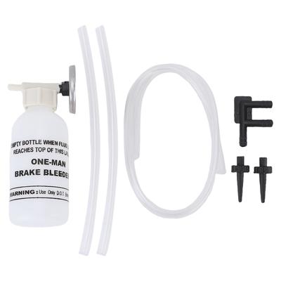 One Man Brake Bleeder Kit Rubber Brake Bleeder Bottle with Transparent Tube and Connector for Car