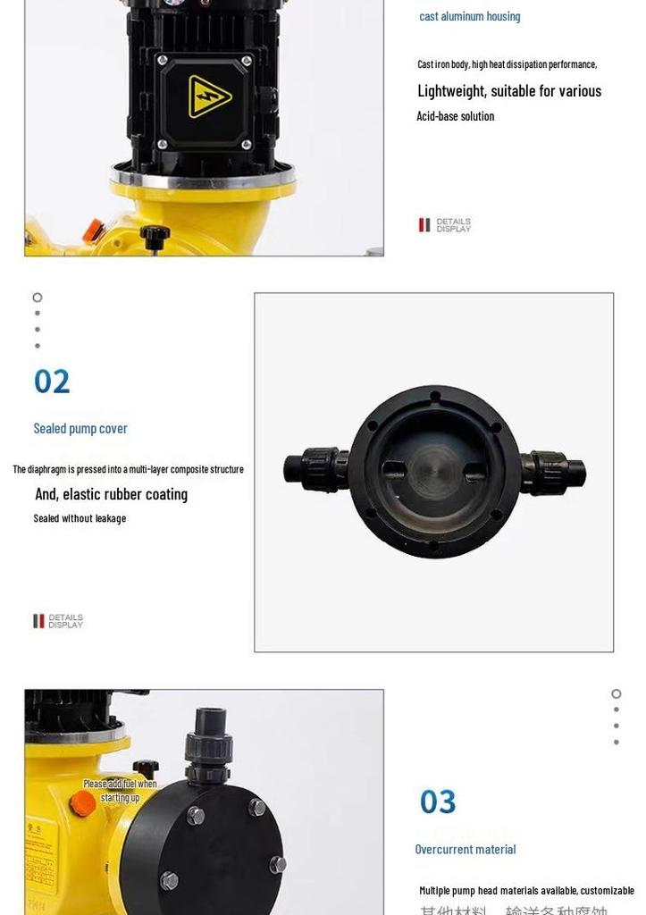 Green Ding Mechanical Diaphragm Metering Pump - JCM Sewage Treatment & JWM Acid/Alkali Corrosion-Resistant Flow Pump