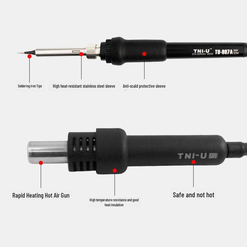 "Deliyou 9" Hochfrequenz-Elektrischer Lötkolbengriff, 5 Löcher/5 Stifte, Konstante Temperatur mit verschiedenen Heizkerntypen