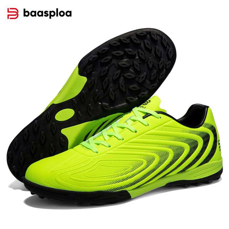 

BAASPLOA Мужские футбольные бутсы для спорта на открытом воздухе, нескользящие, амортизированные, легкие и удобные, с суперцепким сцеплением, мужские футбольные бутсы 45 зелёный