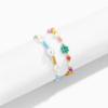 Baroque Special-Shaped Pearl Rice Bead Bracelet Female, Bohemian Colored Small Daisy Flower Jewelry