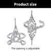 Set of 2 Unique Hollow Finger Tip Bone Rings Fashion Joint Open Ring Comfortable Holllow Rhinestones Rings Accessories