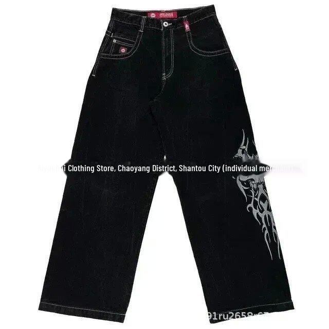 2024 Spring/Autumn Retro Y2K Embroidered American Hip-Hop Men's Jeans
