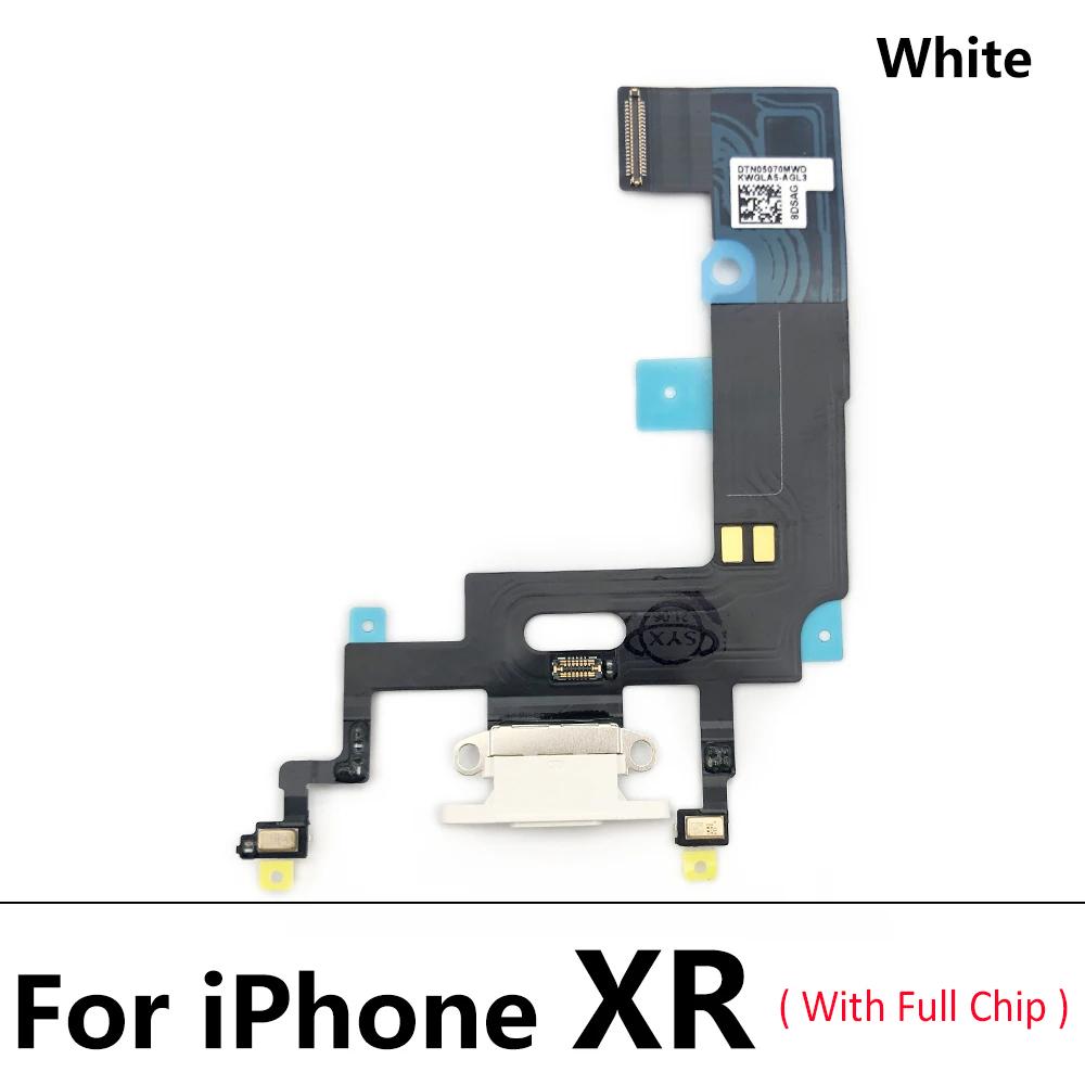 USB Dock Connector Charging Port Flex Cable For iPhone 7 8 Plus Xs Max X Charger Board With Microphone Module Replacement Parts