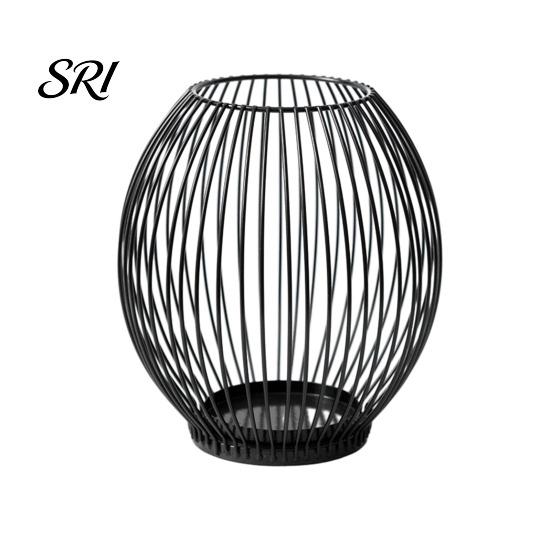 Medium Size Candle Holder Metal Wire Cage Pillar Vintage Hollow Out Combined Holders Set Tea Light for Fireplace Mantel Table Centerpiece Style