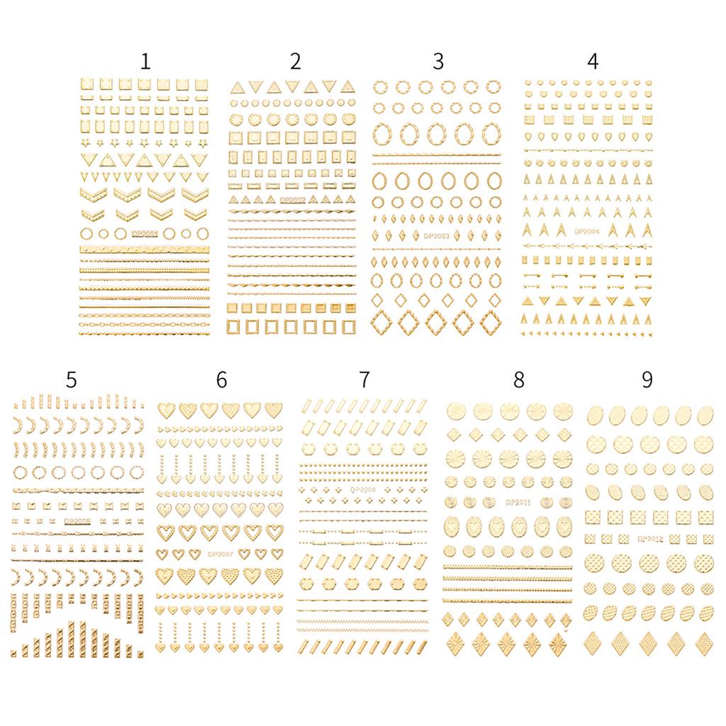 Nail Nail Sticker Decoration Geometry Style Geometry Shape Simple Nail Sticker For Women Beauty Health