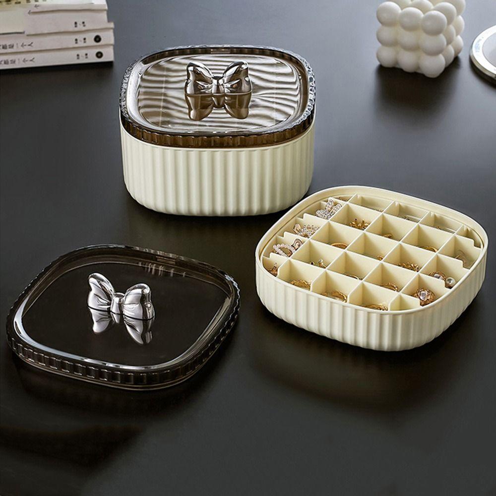 Mehrere Fächer Ohrring-Aufbewahrungskoffer 3-lagiger Schmuckaufbewahrungs-Organizer Armband