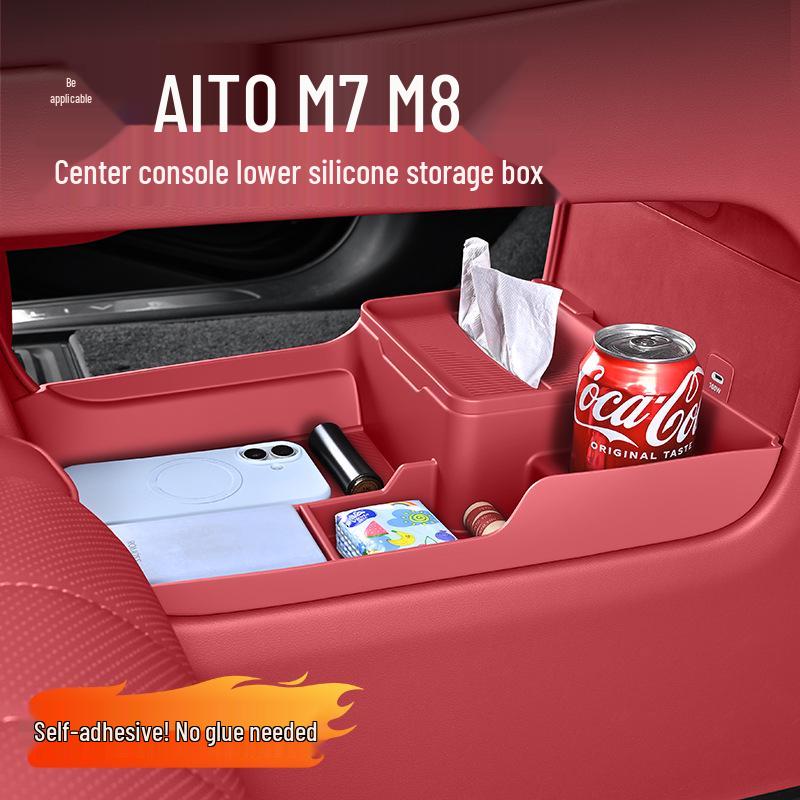 Neue AITO M7/M8 Mittelkonsolen-Silikon-Aufbewahrungsbox Organizer