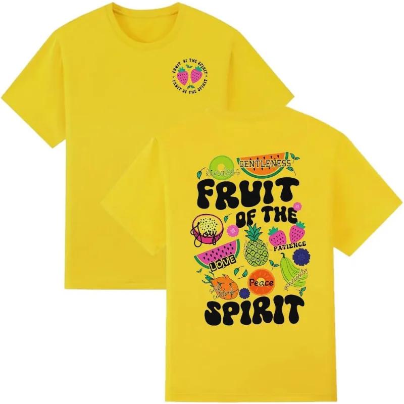 Summer 100% cotton T-shirt men and women with the same fruit print must be comfortable to put on do not want to take off