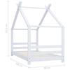 VidaXL Cadre de Lit d'enfant Sommier à Lattes Cadre à Lattes Meuble de Chambre à Coucher Maison Intérieur Blanc 80x160 cm 289611