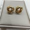 Gold-Tone Geometric Twist Earrings: Fashionable and Versatile Multi-Layer Braided Earrings for Women.