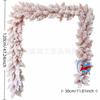 Christmas Flocked Garland Fireplace Stair Decor PVC Front Door Hanger